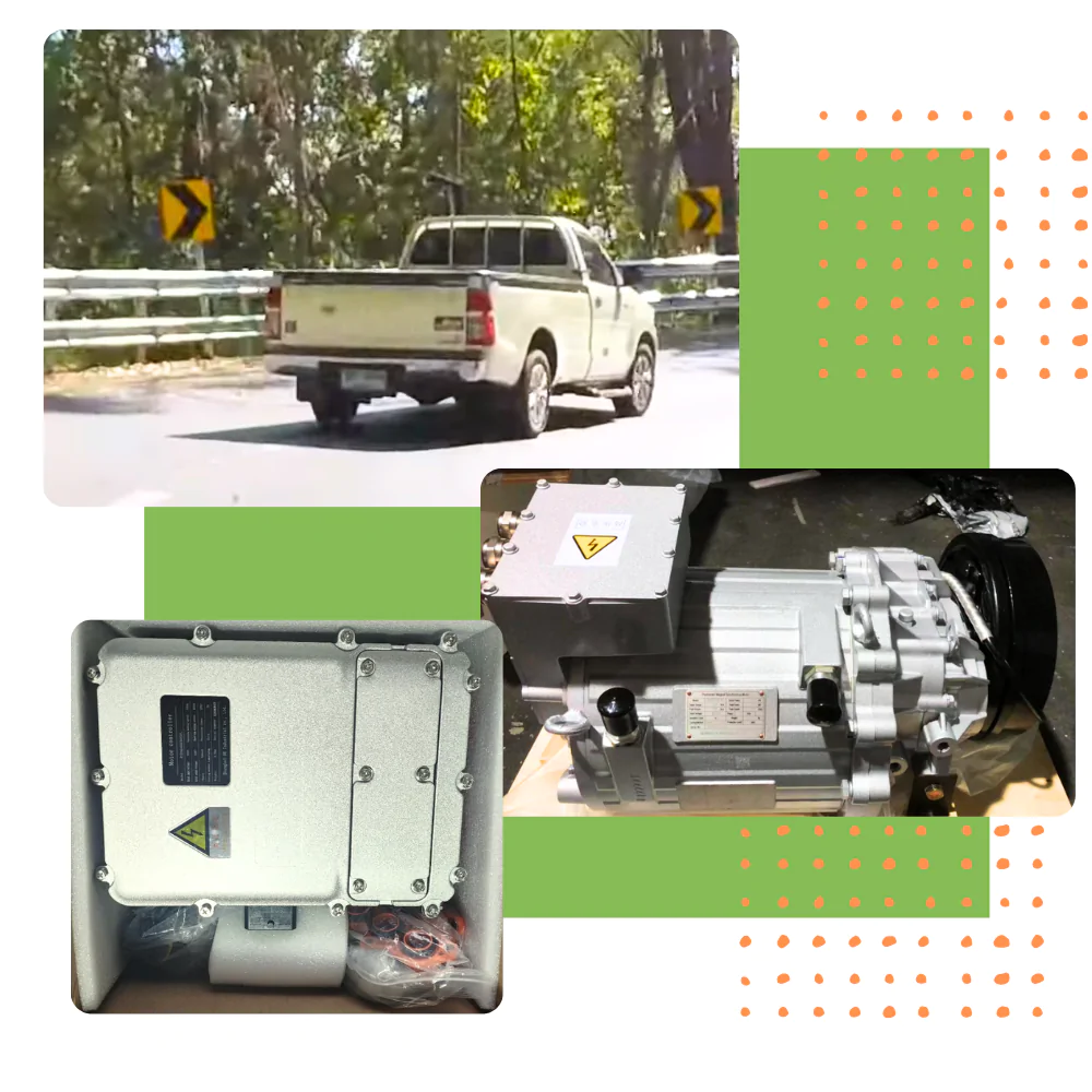 3-ton electric pickup truck proejct with our e-powertrain in Thailand