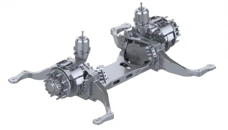 distributed electric axle for bus