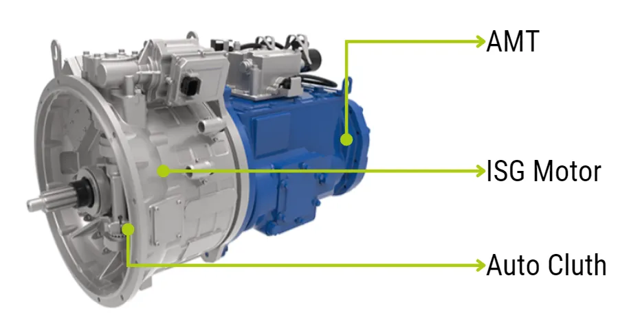 parallel hybrid drive electric motors for bus