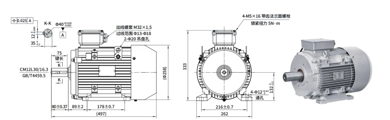 OE132M series industrial electric motors OE250S series industrial electric motors