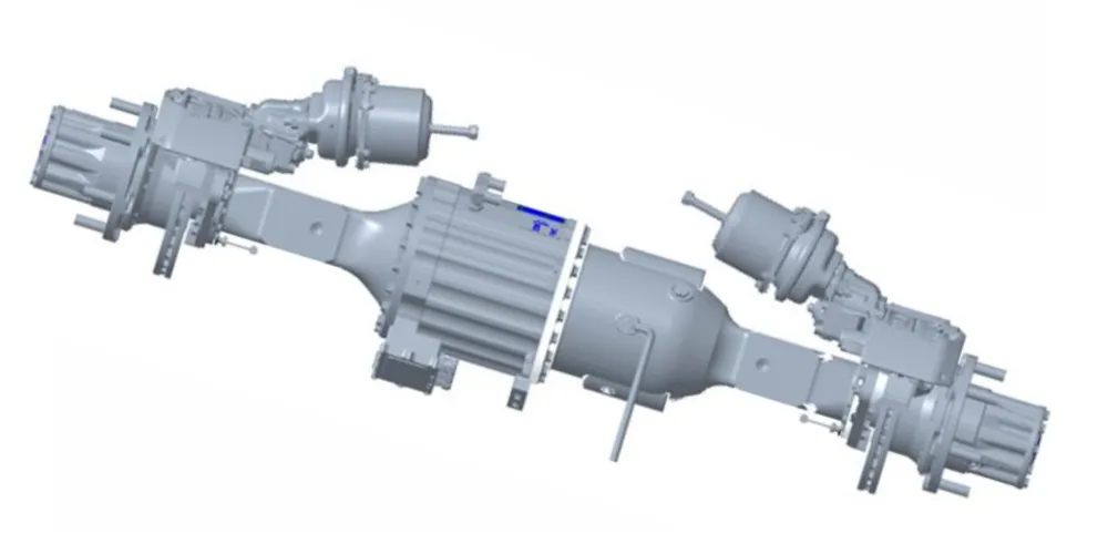 coaxial electric axle for buses