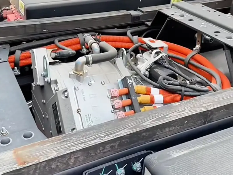 electric truck motor with 2-speed AMT
