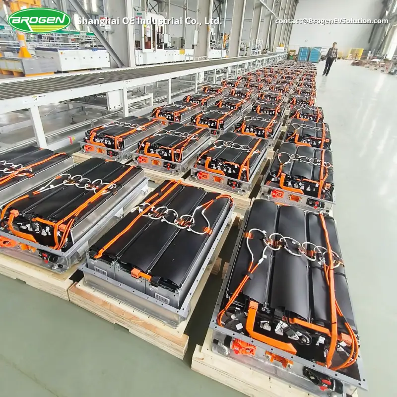 ev battery packs in the factory