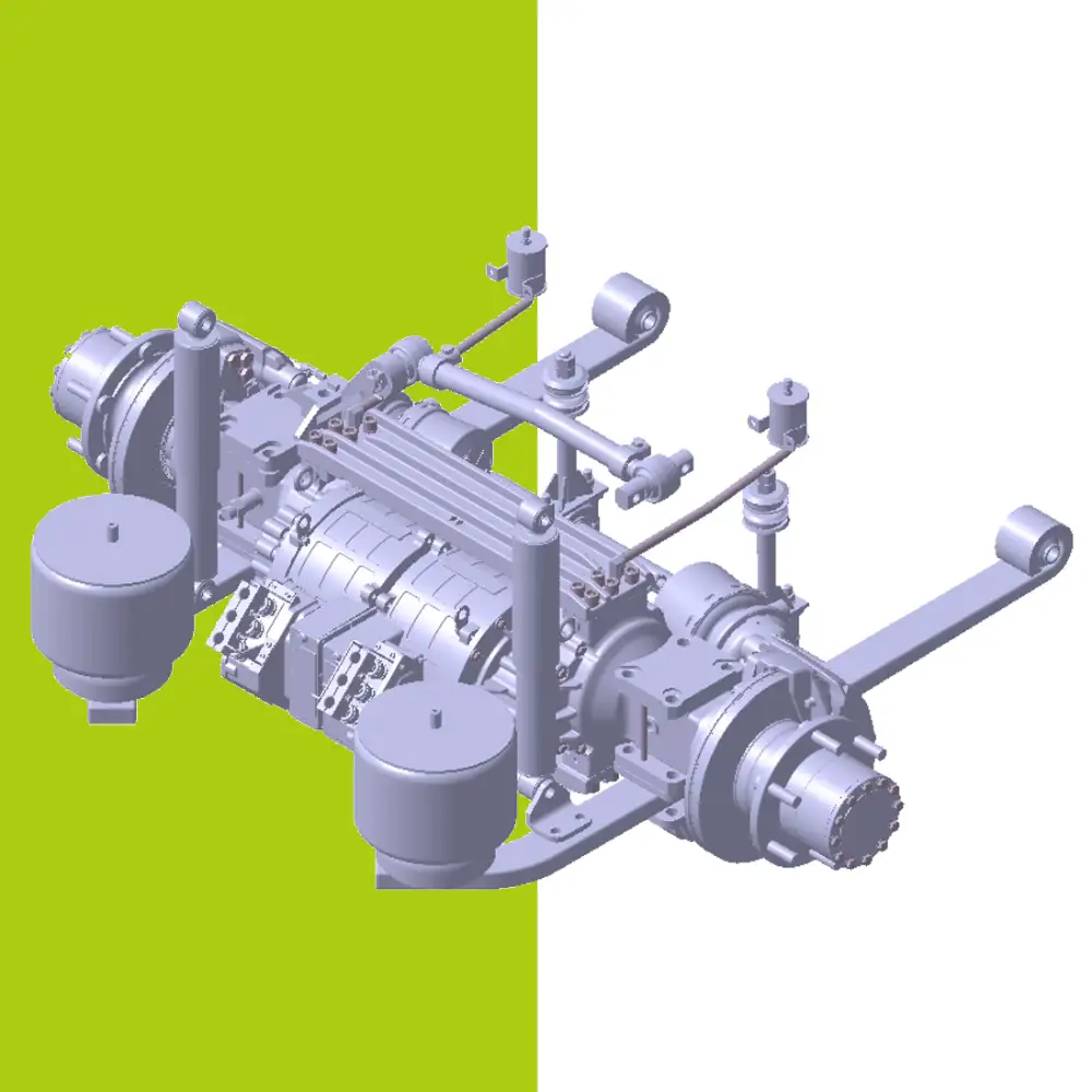 OEEA850F e-axle for light trucks buses