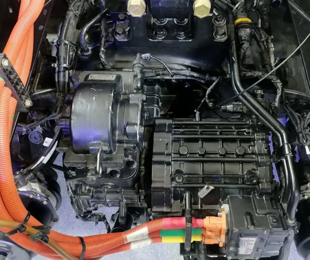 electric truck axle on the truck