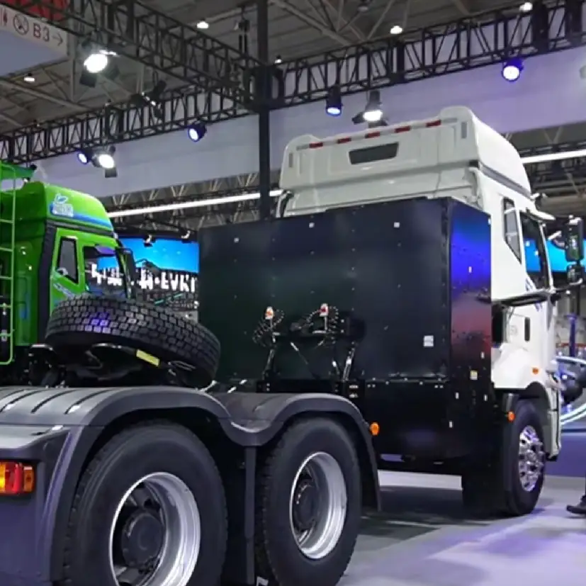 electric truck axles on the semi truck