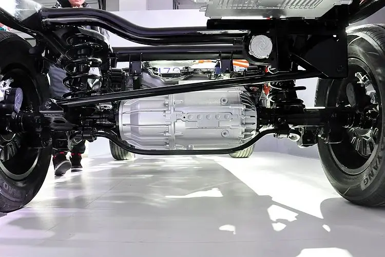 electric axle installed on the picckup truck